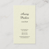 Beige Plain Modern Minimal Professional Visitekaartje (Voorkant)