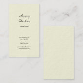 Beige Plain Modern Minimal Professional Visitekaartje (Voorkant / Achterkant)