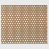 beige polka stippen cadeaupapier (Vlak)