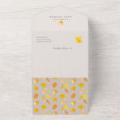 Beige pompoen Baby shower alles in één uitnodiging (Buitenkant)