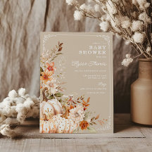 Beige Pompoen Genderneutraal Baby shower