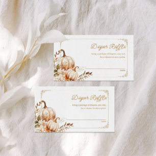 Beige Pompoen Geslacht Neutrale Luier Raffle Informatiekaartje