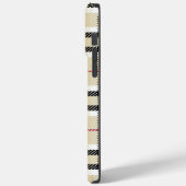 Beige Preppy Plaid Mode Monogram Gepersonaliseerd Case-Mate iPhone Case (Achterkant / Links)