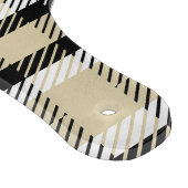 Beige Preppy Plaid Mode Monogram Gepersonaliseerd Snijplank (Hoek)