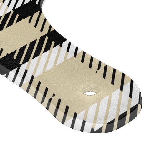 Beige Preppy Plaid Mode Monogram Gepersonaliseerd Snijplank (Hoek)