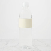 Beige professioneel merk bedrijfslogo waterfles etiket (Achterkant)