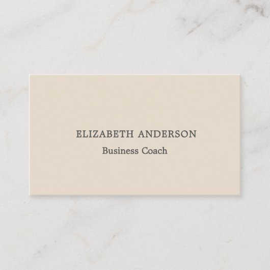 Beige qr code social media visitekaartje (Voorkant)