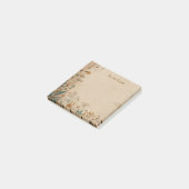Beige rand rustieke boho wilde bloem  post-it® notes (Schuin)