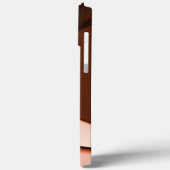 Beige rechthoek onder donkerbruine plaat Case-Mate iPhone case (Achterkant / Links)