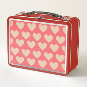 Beige Red Cute Simple Heart Patroon