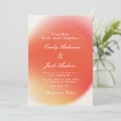 Beige Red Retro Huwelijksuitnodiging Save The Date (Staand voorkant)
