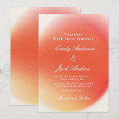 Beige Red Retro Huwelijksuitnodiging Save The Date (Voorkant / Achterkant)