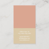 Beige red stripes feminine minimal elegant retro visitekaartje (Achterkant)