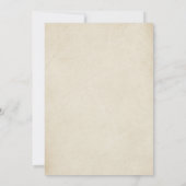 Beige Regency-tijdperk bruiloftsshower uitnodiging (Achterkant)
