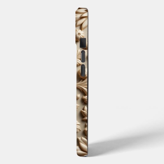Beige Relief Bloom iPhone / iPad hoesje (Achterkant / Links)