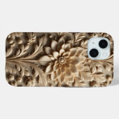 Beige Relief Bloom iPhone / iPad hoesje (Achterkant (horizontaal))