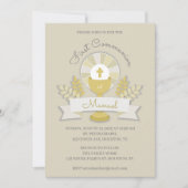 beige Religieuze evenement, Kelk Kaart (Voorkant)