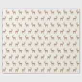 Beige Rendier Winter Modern Minimalistisch Kerstmi Cadeaupapier (Vlak)