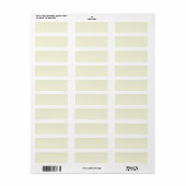 Beige retouradreslabel etiket (Full Sheet)