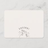 Beige Retro Cocktail Party Details Uitnodigen Invo Informatiekaartje (Achterkant)