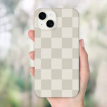 Beige Retro-controle Case-Mate iPhone 14 Hoesje<br><div class="desc">Trendy boho dambord print telefoonhoes in licht beige en ivoren kleuren. Gebruik de ontwerpgereedschappen om je eigen monogram,  naam of andere tekst toe te voegen,  of verander de achtergrondkleur in creëer een unieke apparaatcover.</div>