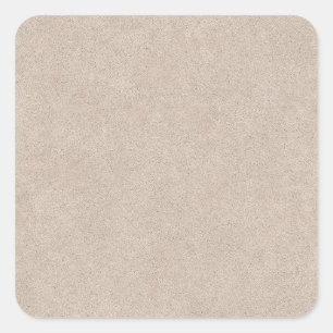 Beige Retro Custom Leather Vierkante Sticker