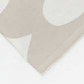 Beige Retro Groovy Baby Bloemen Patroon Fleece Deken (Hoek)