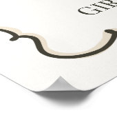 Beige Retro Hart Coquette Cake Galentines Welkom Poster (Hoek)