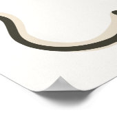 Beige Retro Hart Coquette Cake Verjaardag Welkom Poster (Hoek)