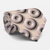 Beige Rings Stropdas (Opgerold)