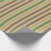 beige rode strepen met kerstmis cadeaupapier (Hoek)