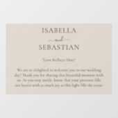 Beige Romantic COUPLE Wedding Raamsticker (Vel)