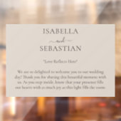 Beige Romantic COUPLE Wedding Raamsticker (Vel 2)