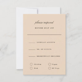 Beige Romantic Floral Backer Dutch Masters RSVP Kaart