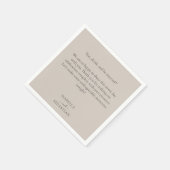 Beige Romantische Trouwdag Servet (Hoek)