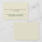 Beige ronde hoek minimalistische Chubby Visitekaar Visitekaartje (Voorkant / Achterkant)