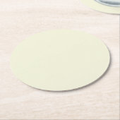 Beige Ronde Kartonnen Onderzetter (Gebogen)