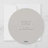 Beige Ronde/Vierkante Sneeuwbes+Eucalyptus Foto Feestdagenkaart (Achterkant)