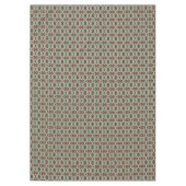 Beige Rood Bruin Aqua Blauw Groen Zwart Tribal Art Tafelkleed (Voorkant)