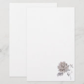 Beige roos briefpapier (Voorkant / Achterkant)