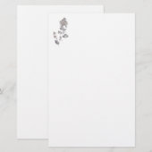 Beige roos briefpapier (Voorkant / Achterkant)
