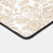 Beige Roos ventilatorpatroon Bureaumat (Hoek)