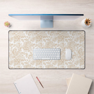 Beige  Roos ventilatorpatroon Bureaumat