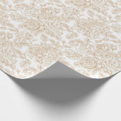 Beige  Roos ventilatorpatroon Cadeaupapier (Hoek)