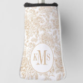 Beige  Roos ventilatorpatroon Golfheadcover (Draai 90)