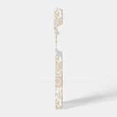 Beige  Roos ventilatorpatroon iPhone Hoesje (Linkerkant)