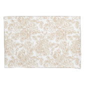 Beige  Roos ventilatorpatroon Kussensloop (Voorkant)