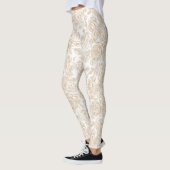 Beige  Roos ventilatorpatroon Leggings (Links)