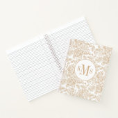 Beige  Roos ventilatorpatroon Notitieboek (Binnen)