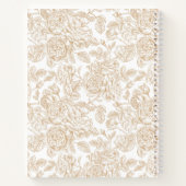Beige  Roos ventilatorpatroon Notitieboek (Achterkant)